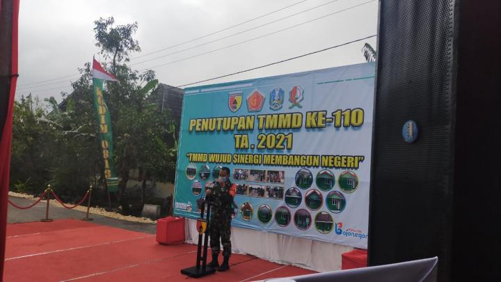 Dansatgas TMMD 110 Bojonegoro Berikan Sambutan Penutupan TMMD, Ini Katanya